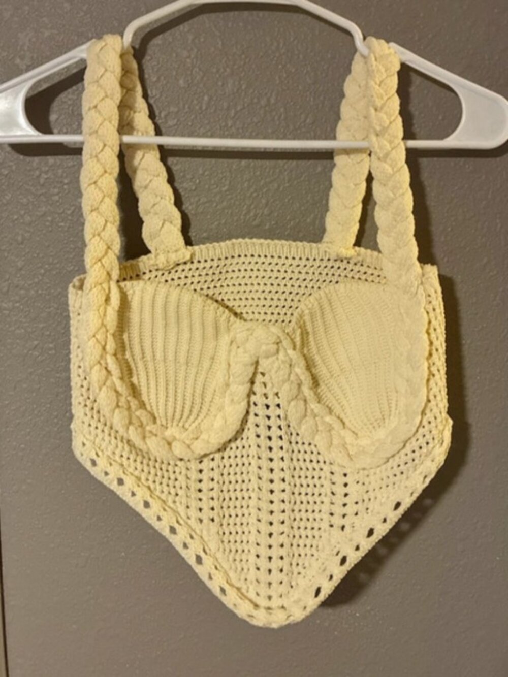Braided Crochet Crop Bralette🖤